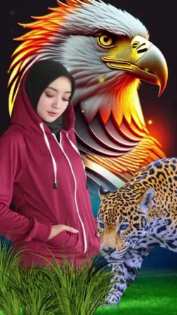 Macan Tutul & elang