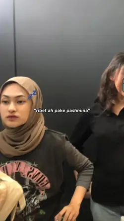 ribet pake pashmina