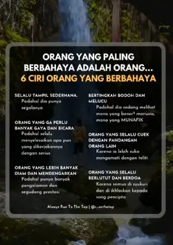 Ciri Orang Berbahaya