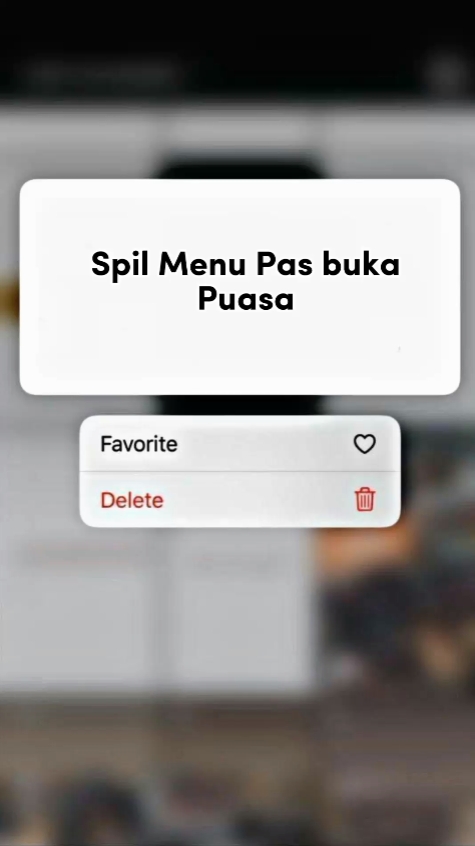 SPIL MENU BUKA PUASA