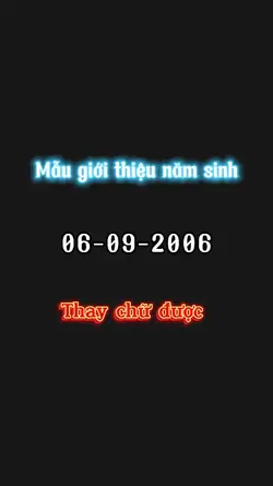 Giới thiệu năm sinh 