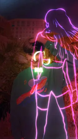 Glowing neon & lyric