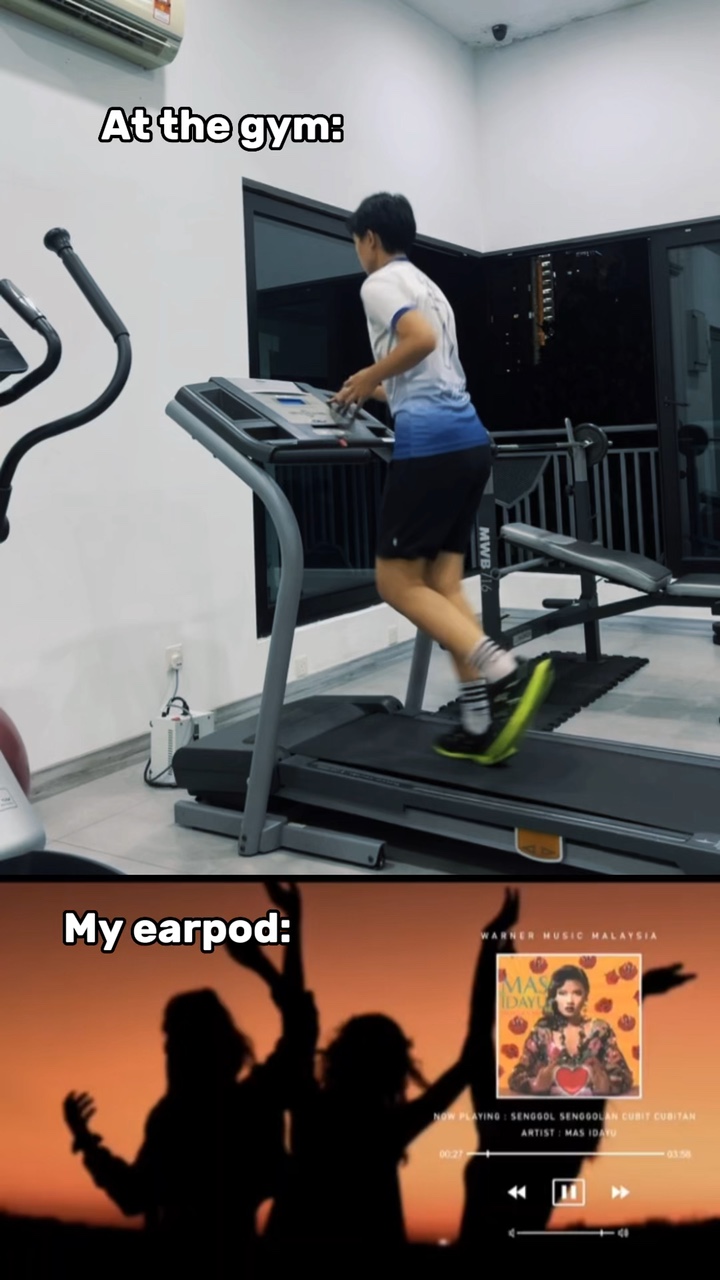 Au gymnase, mon oreillette