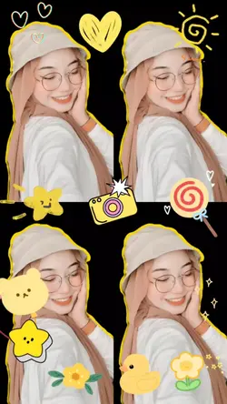 sticker cute yellow