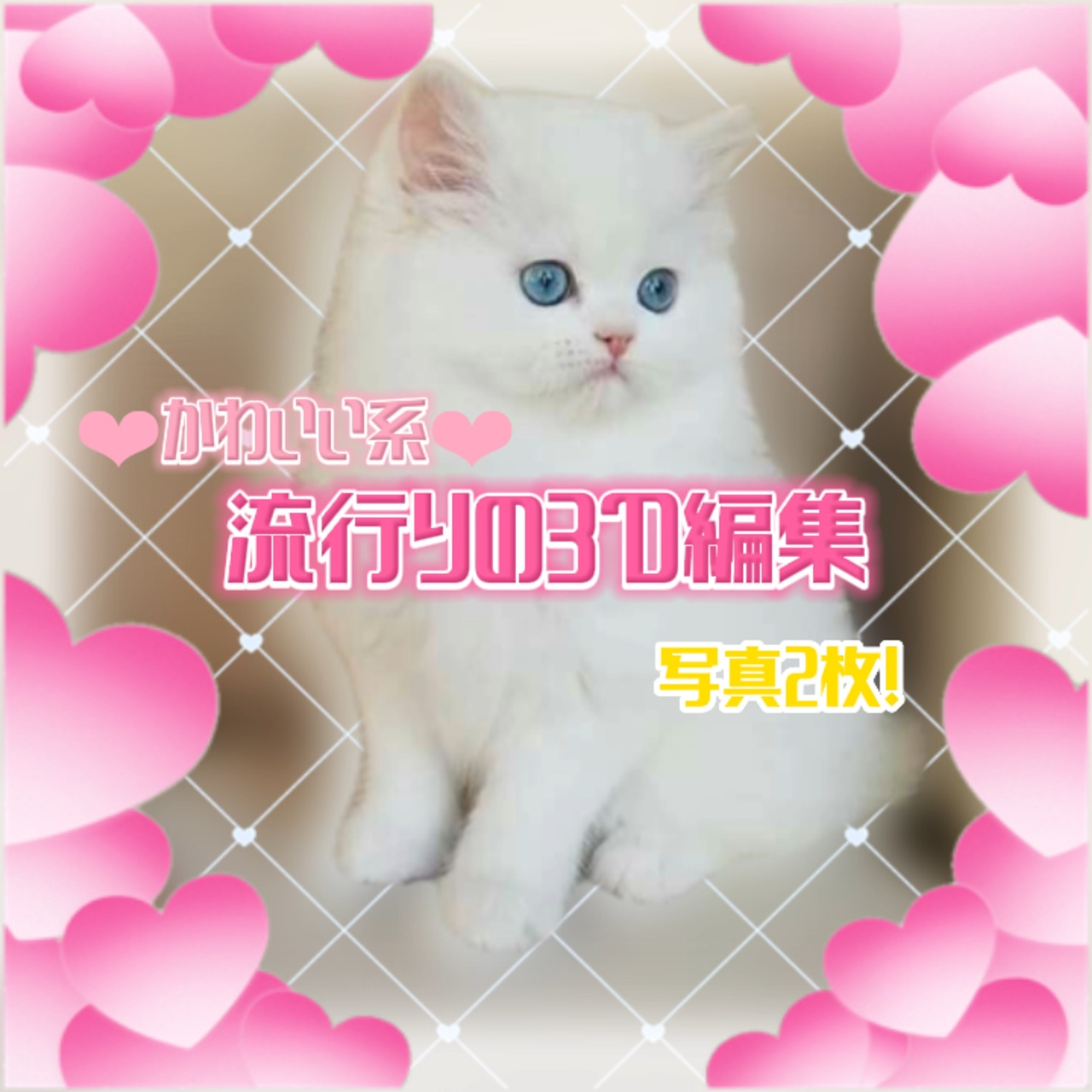 流行りの3Ｄ編集‪‪❤︎‬かわいい系！