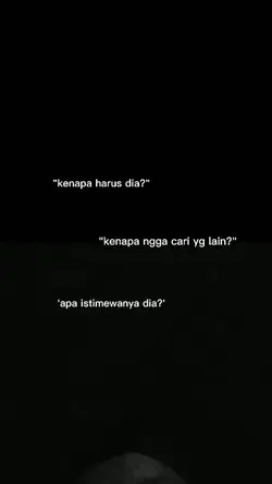 Kenapa harus dia?