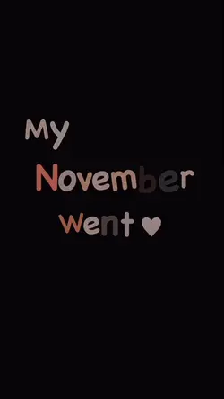 #MyNovemberWent