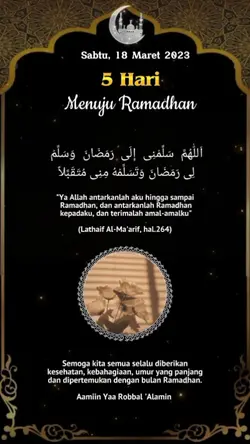 5 Hri mnuju ramadhan