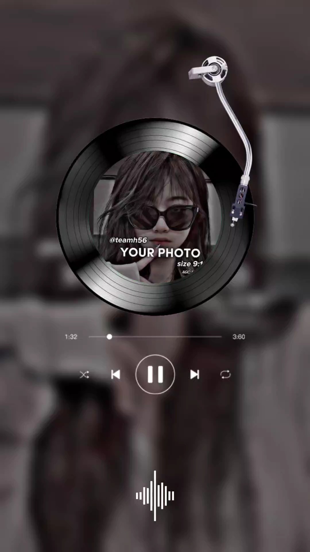 Plantilla de disco de vinilo