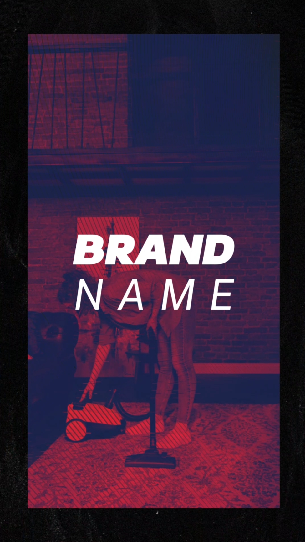 Home appliances branding promo glitch style