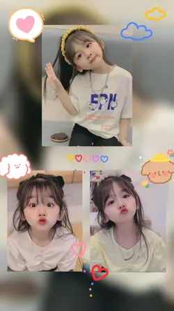 Mẫu 3 ảnh cute