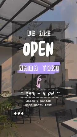 We are open