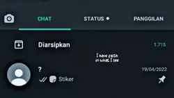 ss chat wa estetik