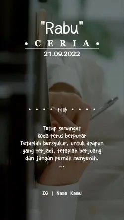 Rabu Ceriaa 21/9/22