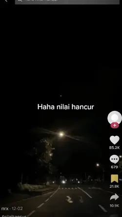 haha hancur.