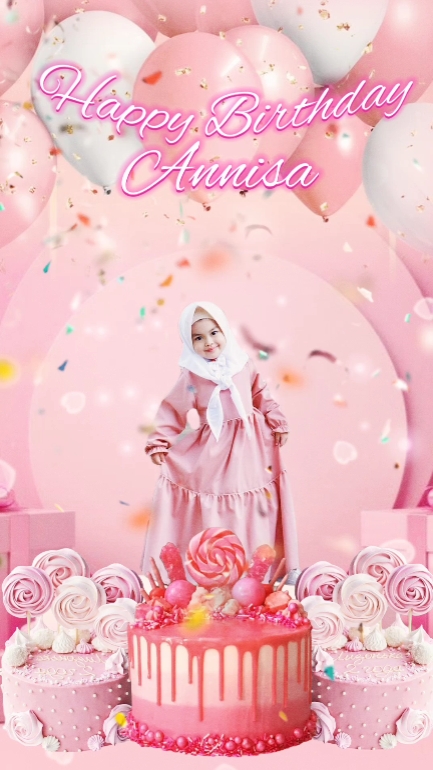 Gadis Ulang Tahun Merah Muda