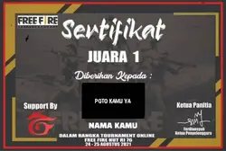 SERTIFIKAT FREE FIRE
