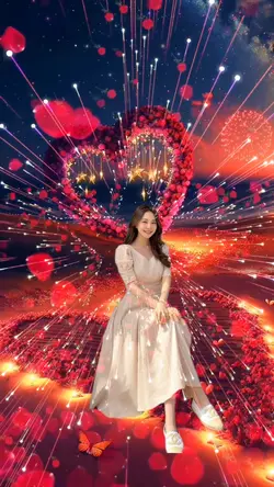 Ghép nền trái tim