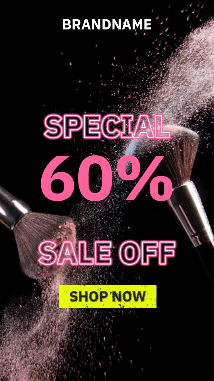 Text animation, makeup tool, pink color