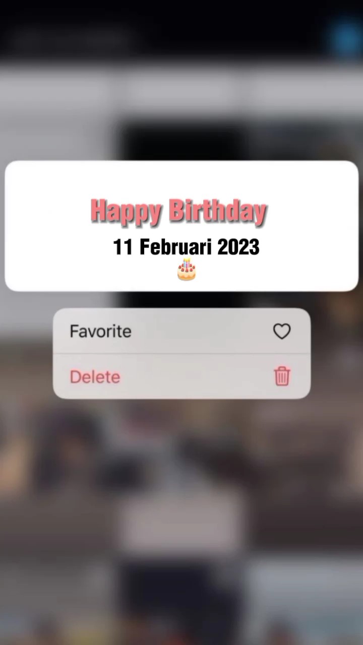 Selamat ulang tahun 