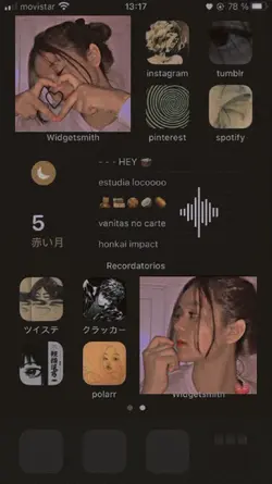 Widget estetik ios
