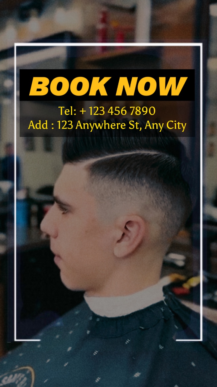 Marca Publicitaria De Peluqueros Masculinos
