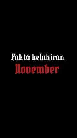 #KelahiranNovember 