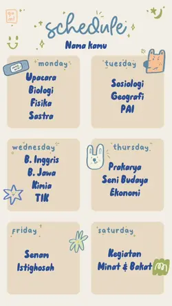 Jadwal Pelajaran 