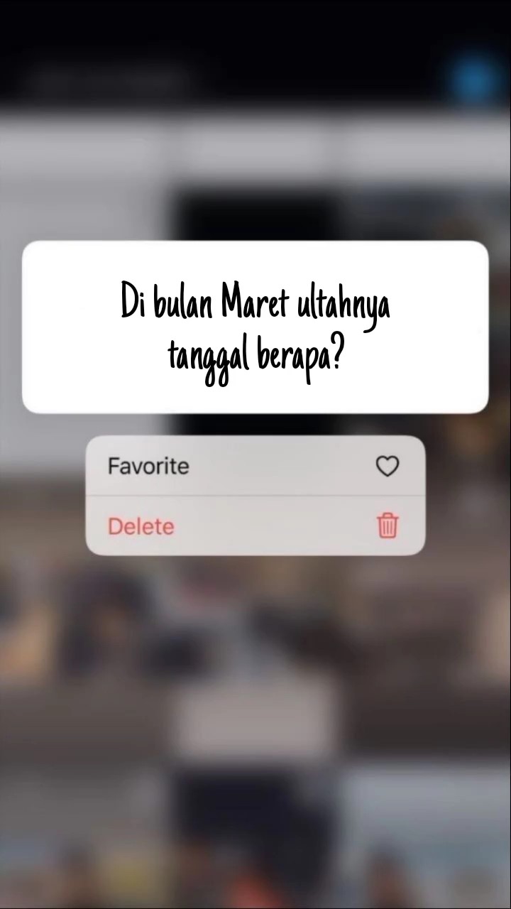 ultah di bulan maret