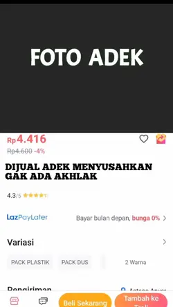 Dijual adek