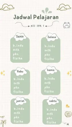 jadwal pelajaran