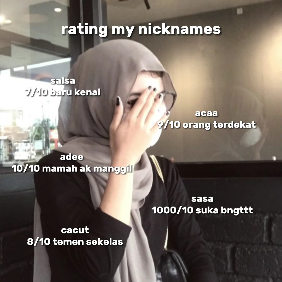 rating my nicknames