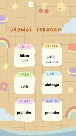 jadwal seragam