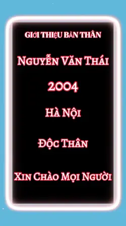 Giới Thiệu Bản Thân