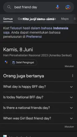 hari persahabatan