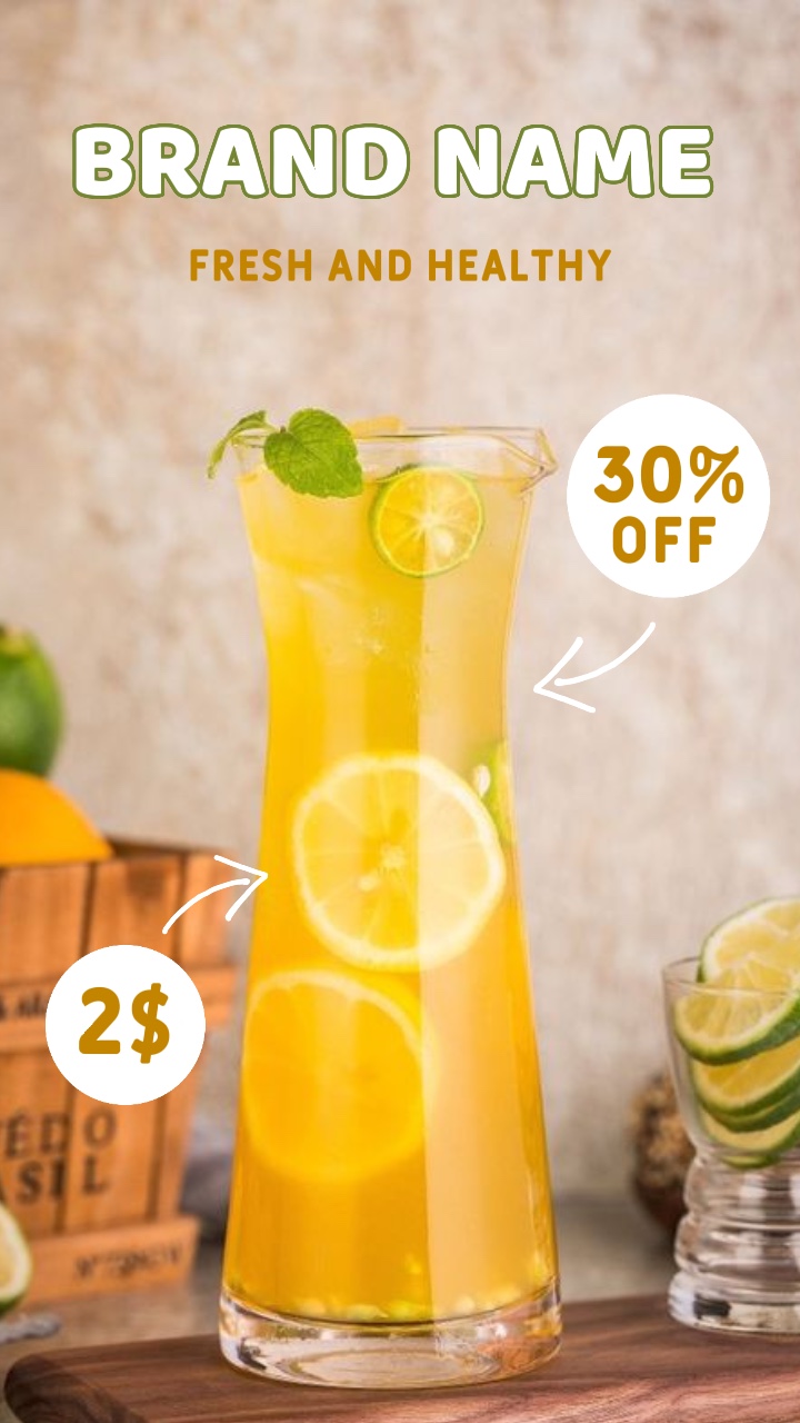 Jus de citron jaune Promo