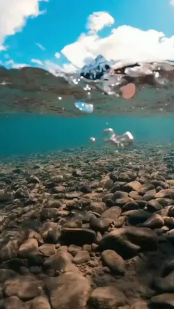 under water