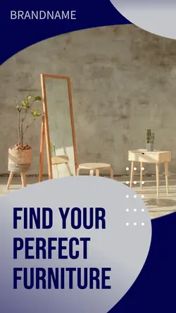 Dark Blue Furniture Exhibition Promotion With Commercial Style