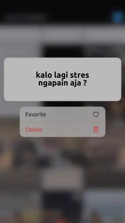 kalo lagi stres