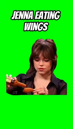 Jenna eating wings 