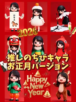推しのちびキャラ お正月ver.