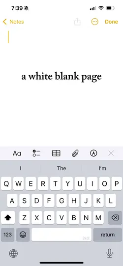 White blank page 🗒️