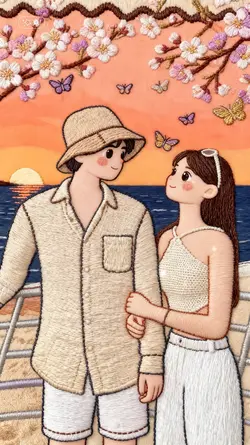 FREE! Fabric sunset