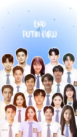 18 foto putih biru