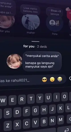 menyukai saya saja