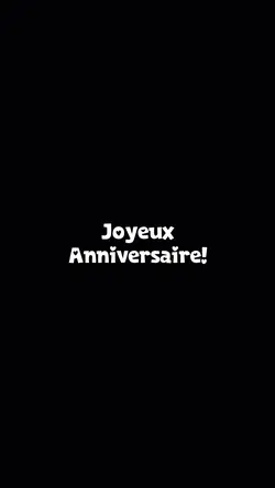 Joyeux anniversaire
