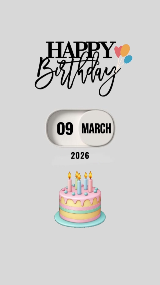 Feliz cumpleaños 09 de marzo