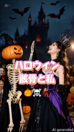 ハロウィン🎃☠️💃 骸骨と私