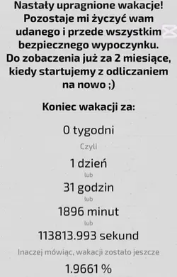 Koniec wakacji😔