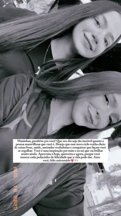 parabéns maninha
